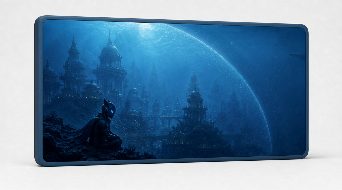 The SuiYu underwater world presented on a softly lit deep-ocean-blue 3D tile